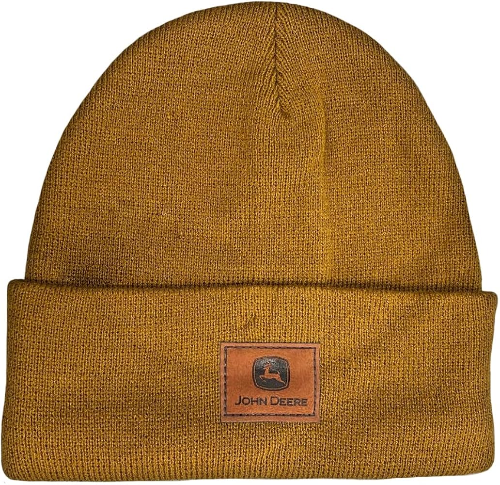 John Deere Mens Beanie-Carhartt Brown-One Size