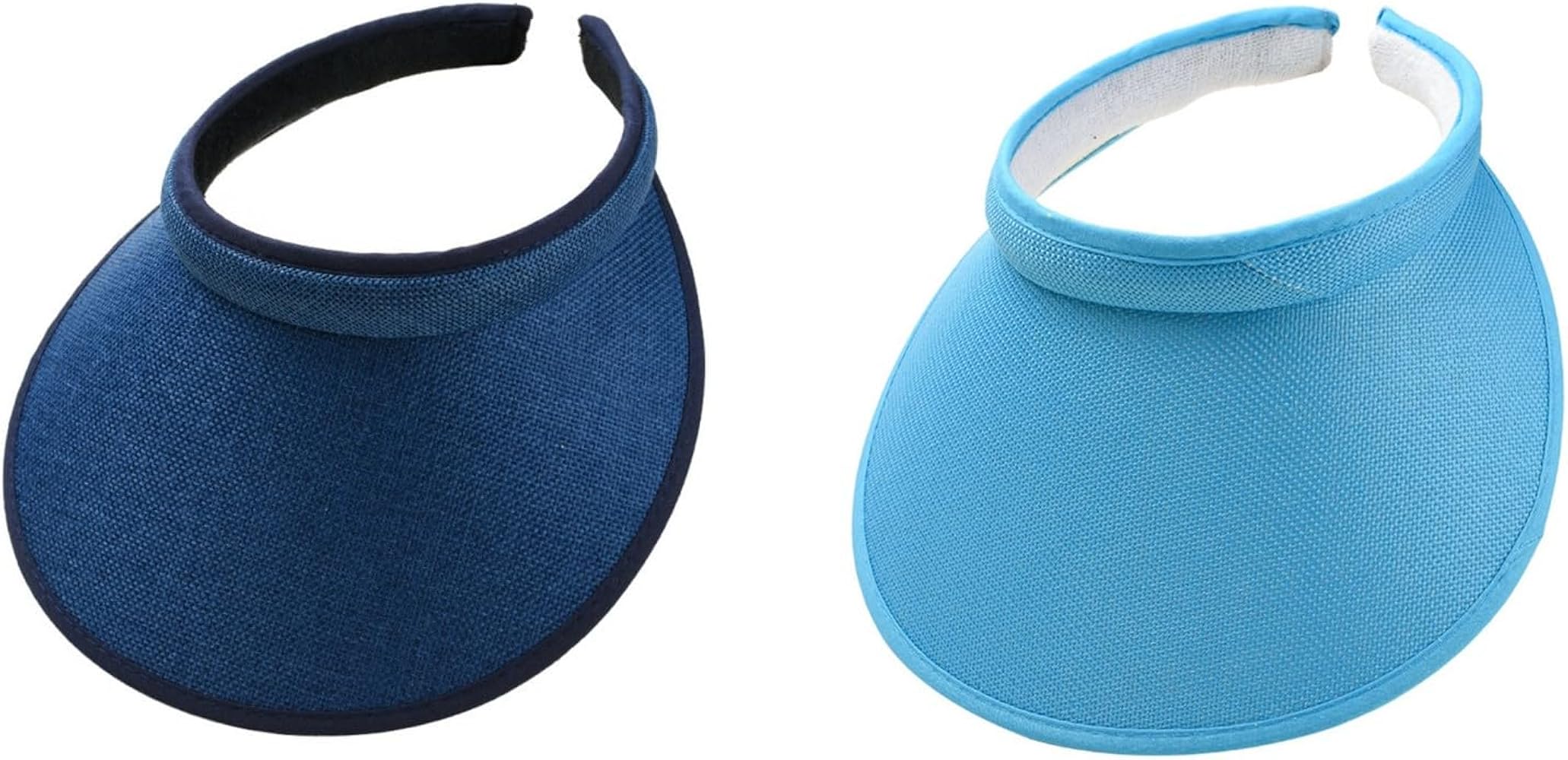 Cloth Covered Slip-On Visor for Women, Adjustable Cap Sports Sun Visors for Men