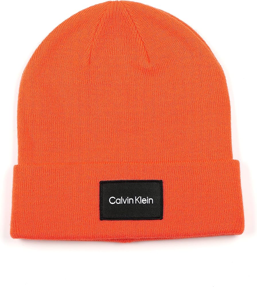 Calvin Klein Men's Woven Patch Key Beanie