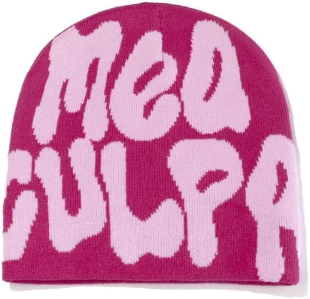 Beanies for Women Men,Women Beanie Skull Hat,MEA Culpa Beanie, Slouchy and Warm Hats for Gifts