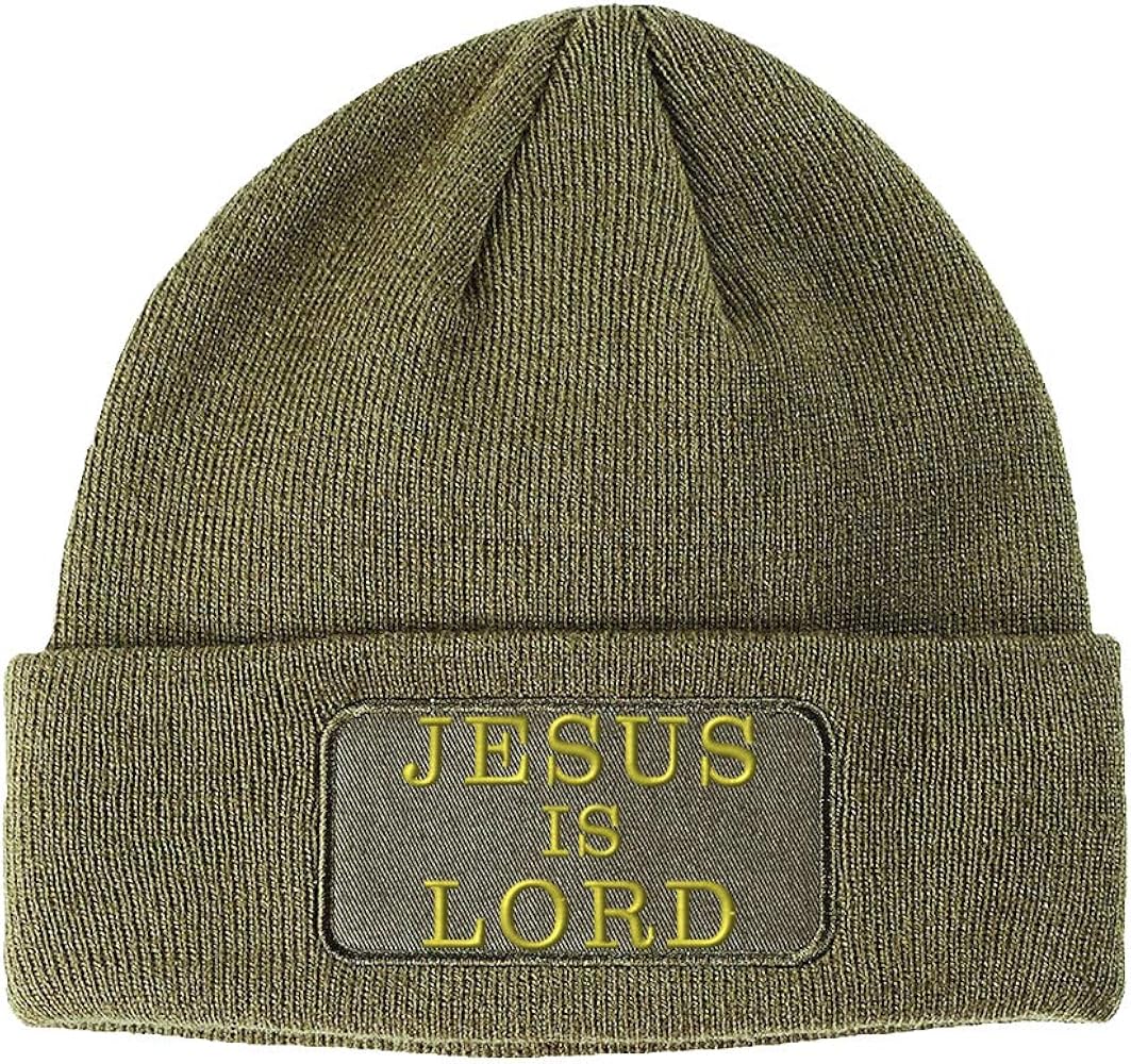 Speedy Pros Patch Beanie Jesus Is Lord A Embroidery Skull Cap Hats for Men & Women