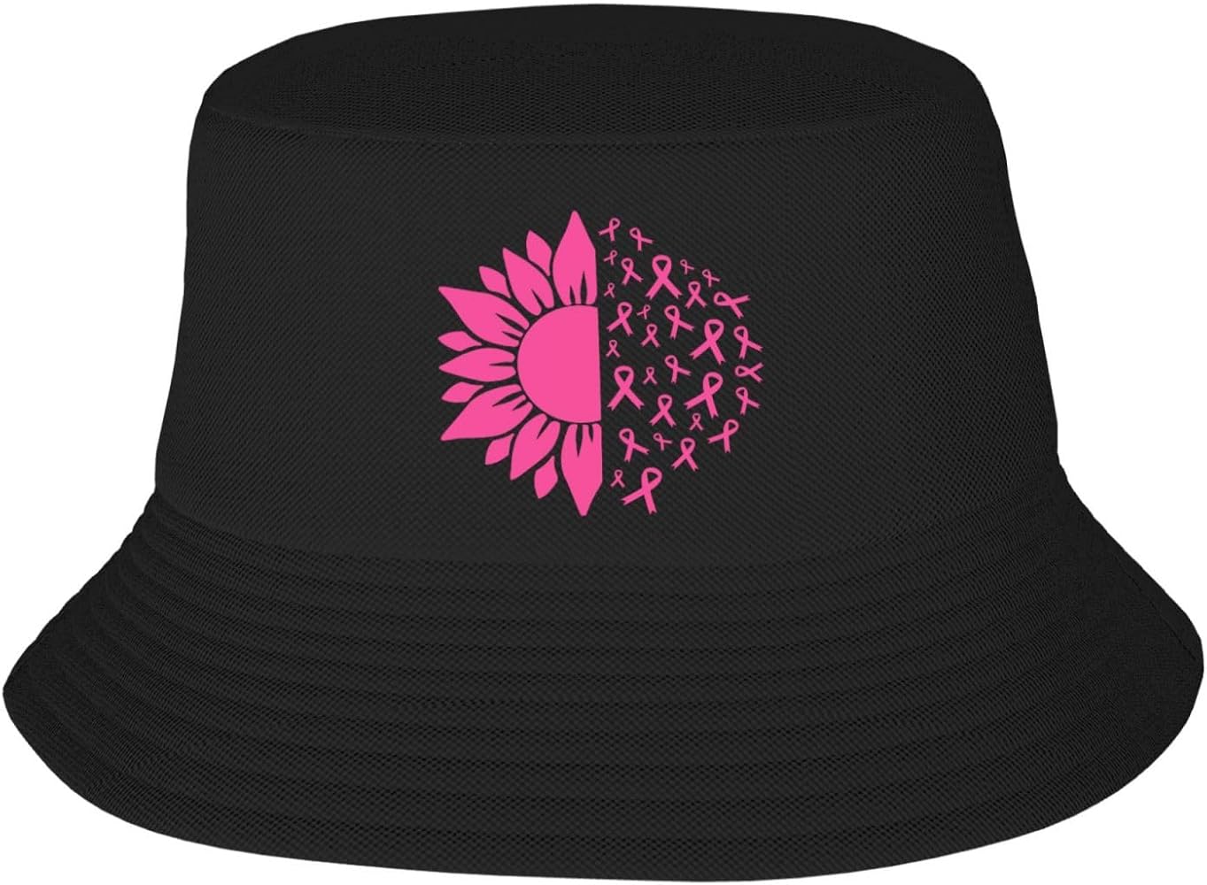 Breast Cancer Fight Bucket Hats Fashion Sun Cap Packable Outdoor Fisherman Hat for Women and Men