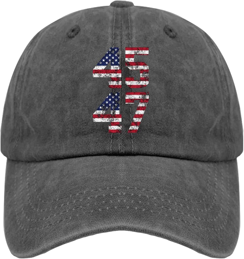 Trump 2024 45 47 Hats Youth Golf Hat Pigment Black Womens Sun Hat Gifts for Men Workout Hats