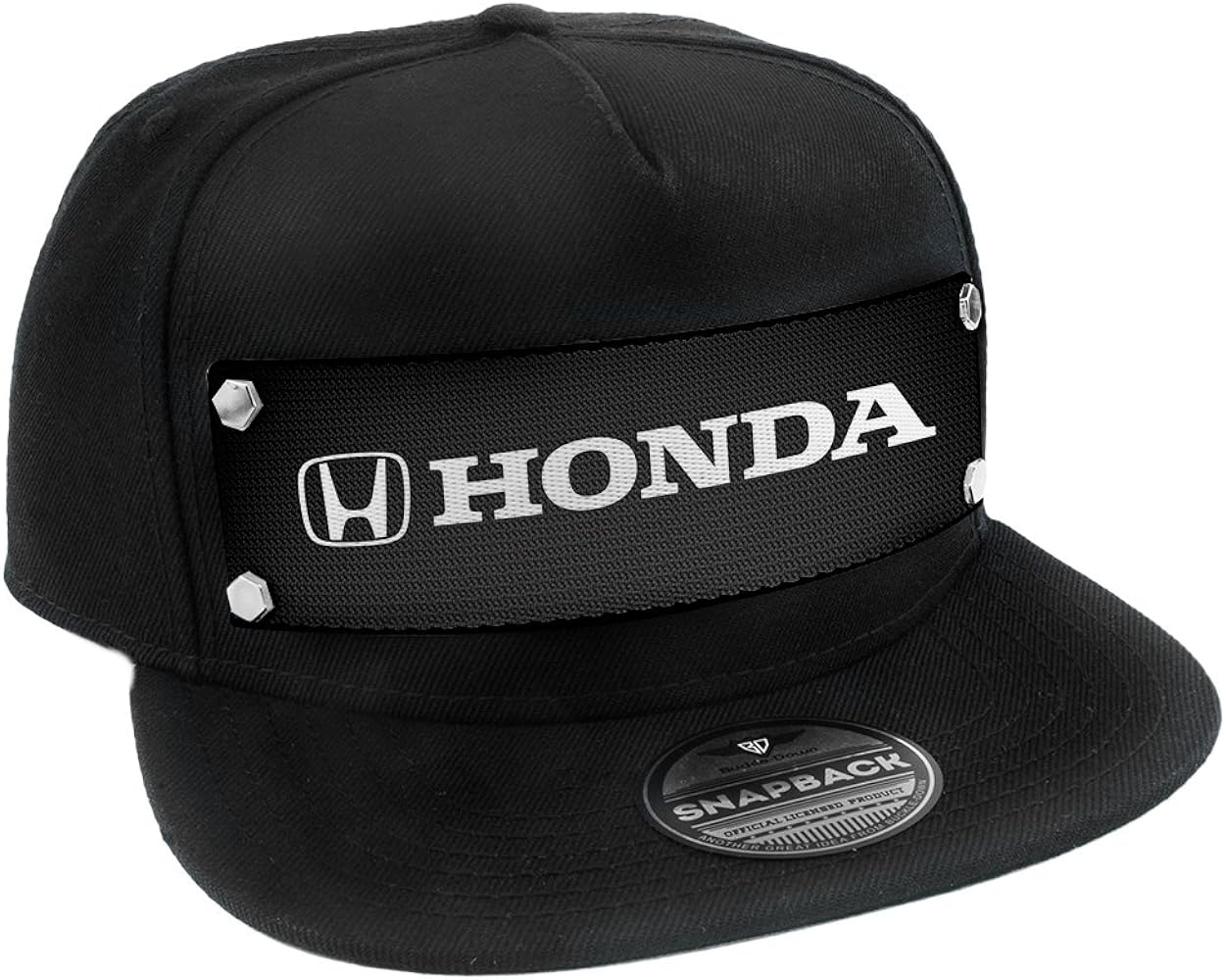 Buckle-Down Snapback Hat-Honda Logo Weave Black/White