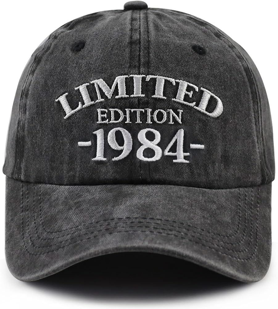 Limited Edition 1984 Baseball Hats for Men Women, 40th Birthday Decorations Party Hat, Funny Adjustable Dad Cap