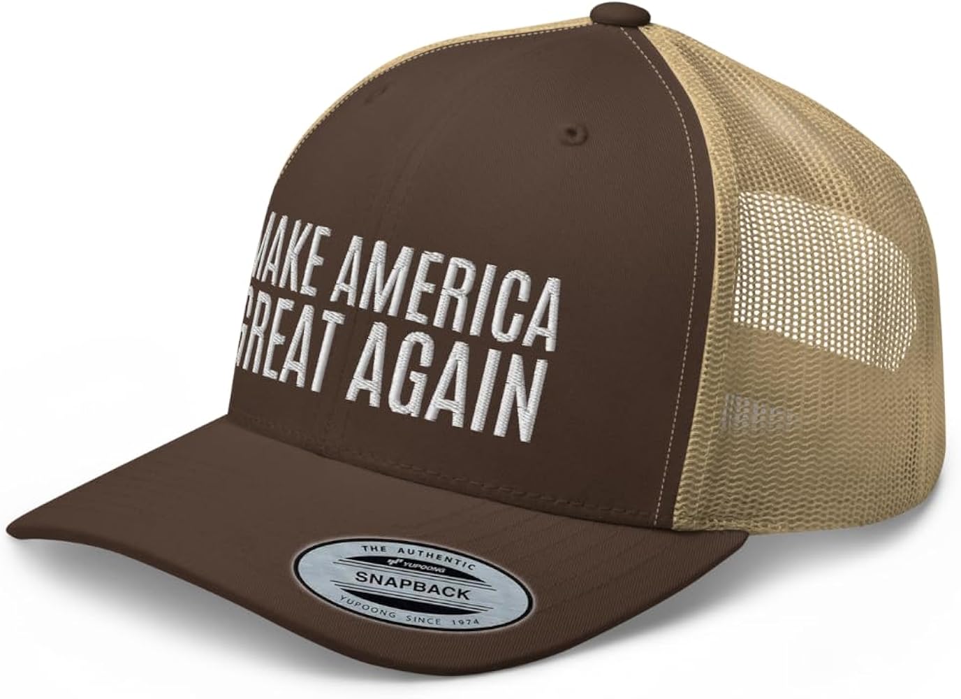 Make America Great Again MAGA Premium Trucker Hat Curved Bill Mid Crown Adjustable Donald Trump Cap