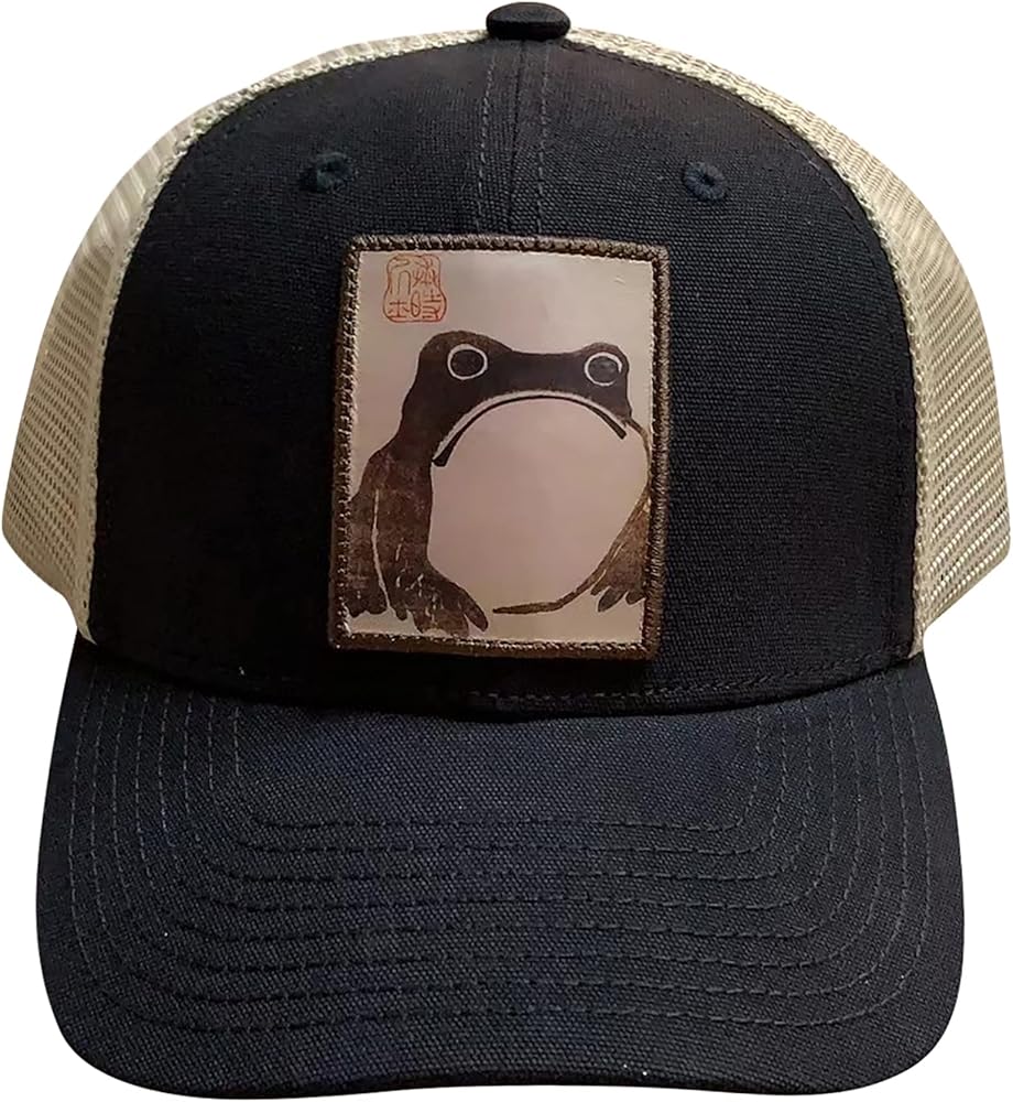 Trucker Hats for Art Lovers | Frog Cat Fox Spider | for Men & Women | Patch Front – Mesh Back – Adjustable Fit