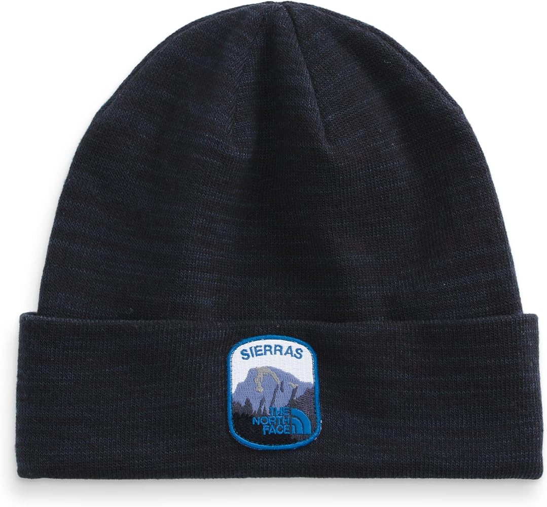 THE NORTH FACE Embroidered Earthscape Beanie, TNF Black Heather, One Size