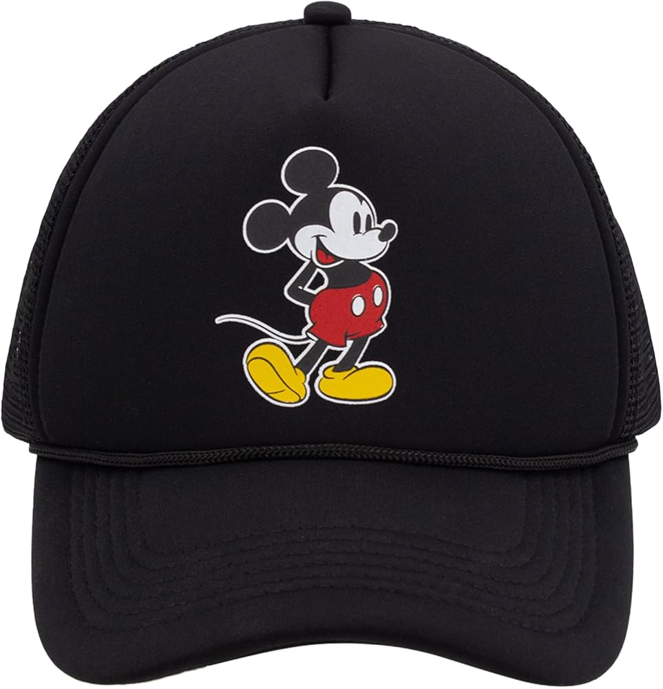 Concept One Disney Mickey Mouse Trucker Hat, Rainbow Pride Mesh Back Snapback Baseball Cap