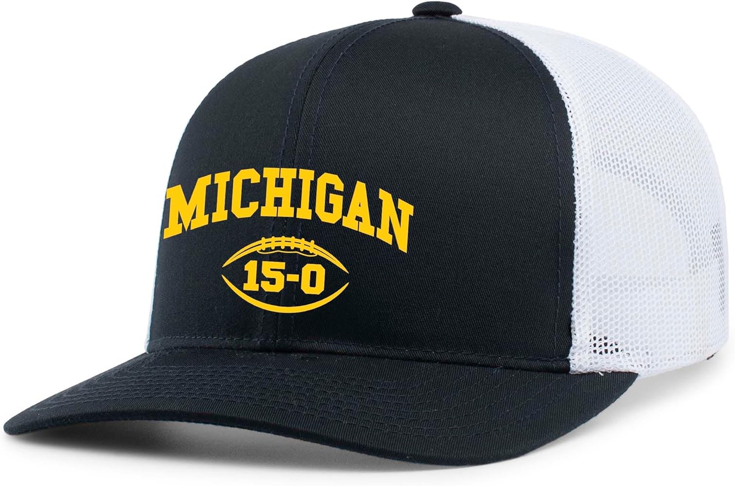 Trenz Shirt Company Mens Michigan Hat Michigan Championship Game Score 15-0 Mesh Back Trucker Hat