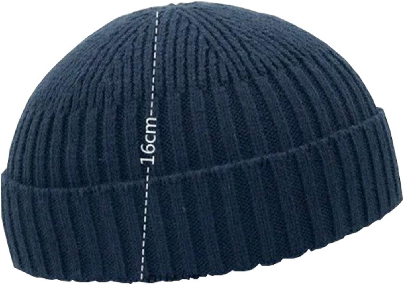 Fashion Fall Winter Knitted Hat Skull Cap Sailor Cap Cuff Beanie Vintage for Men Women