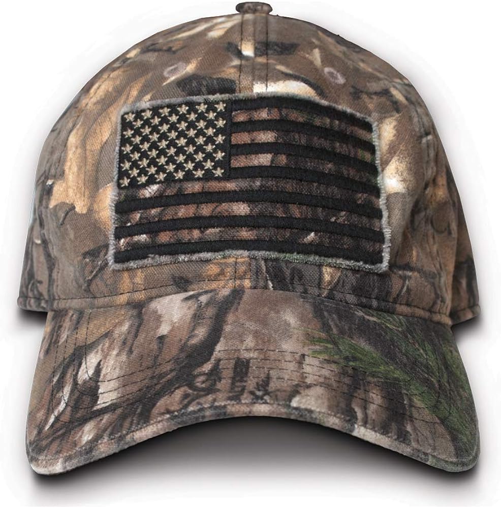 Buck Wear Men's Smooth Operator Hat with Black Out American Flag