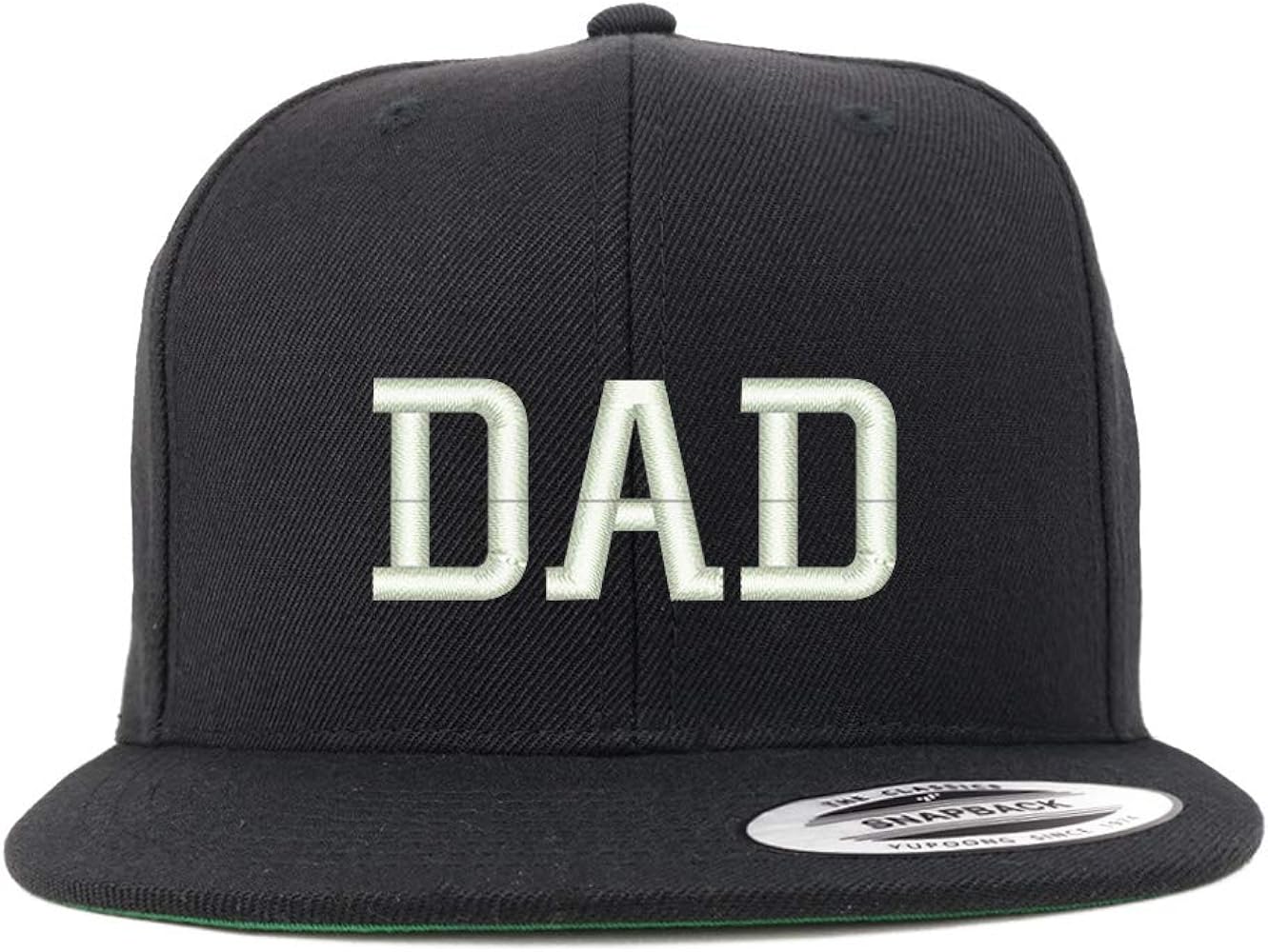 Trendy Apparel Shop Flexfit DAD Capital Embroidered Structured Flatbill Snapback Cap