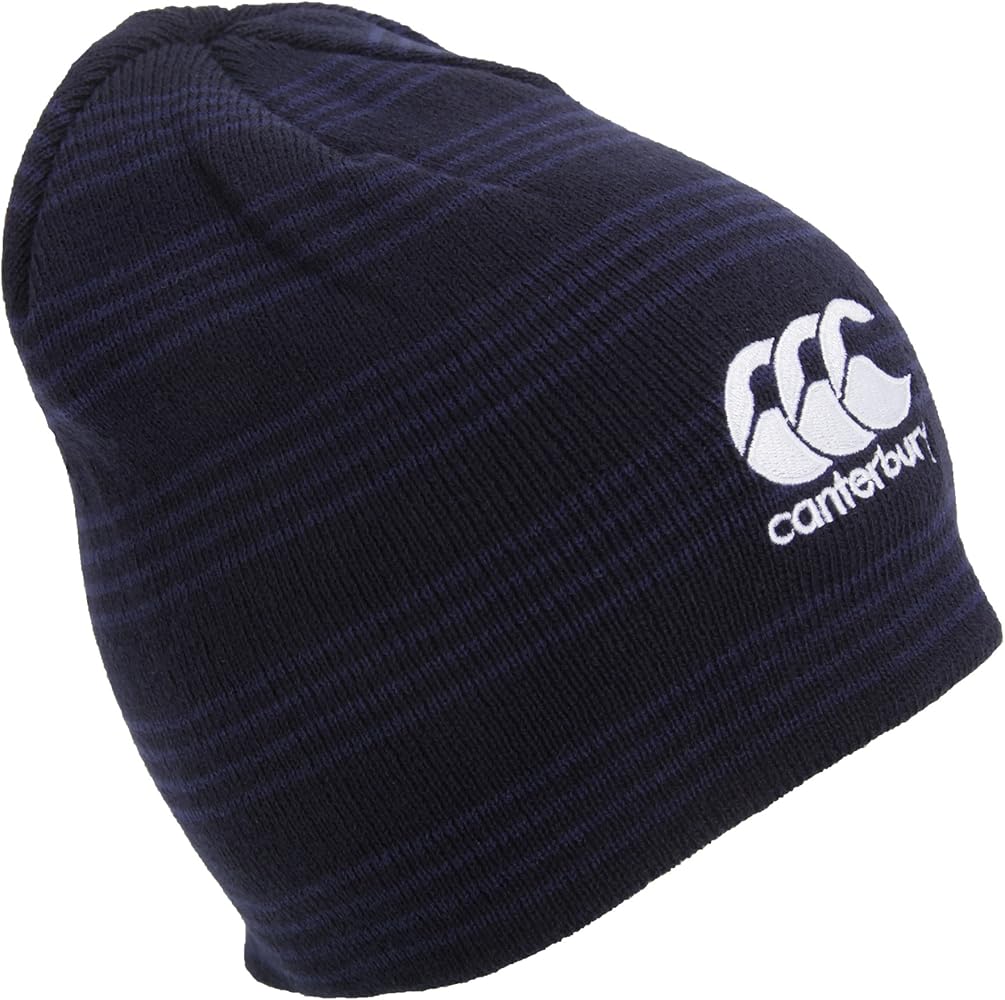 Canterbury Team Mens Winter Beanie Hat (One Size) (Navy/White)