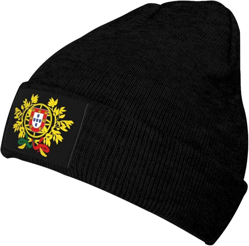 National Emblem of Portugal Cuffed Beanie for Men Women Knit Skull Cap Winter Beanie Hat