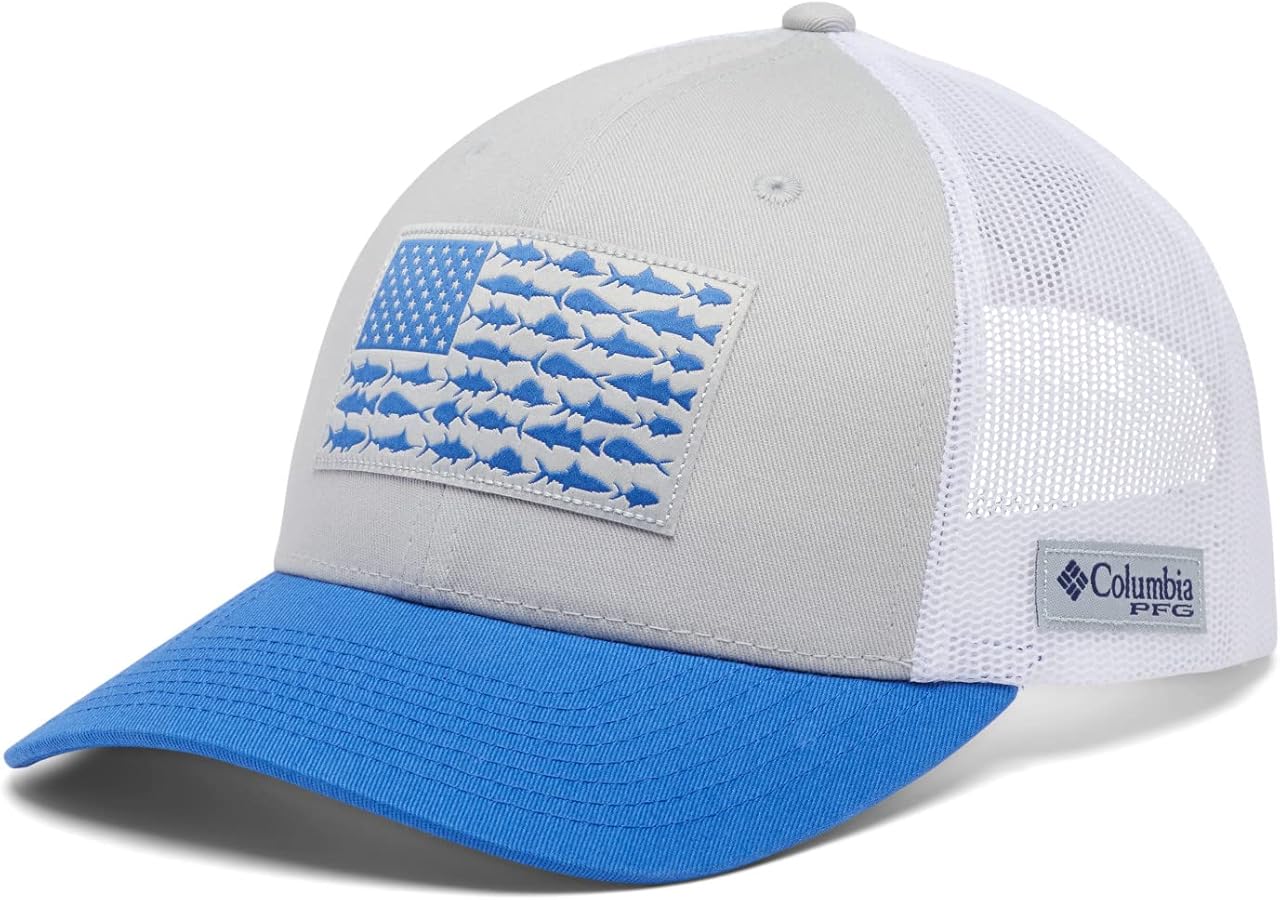 Columbia Unisex-Adult Pfg Fish Flag Mesh Snap Back