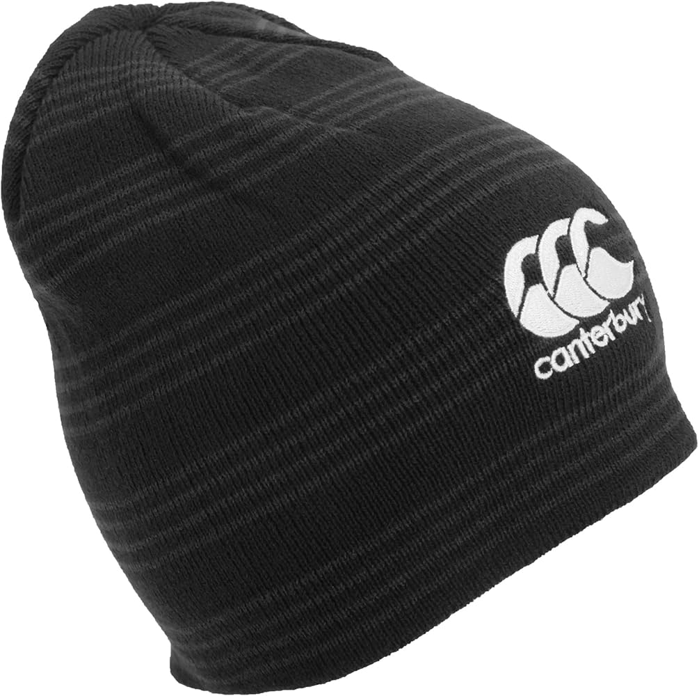 Canterbury Team Mens Winter Beanie Hat (One Size) (Black/White)