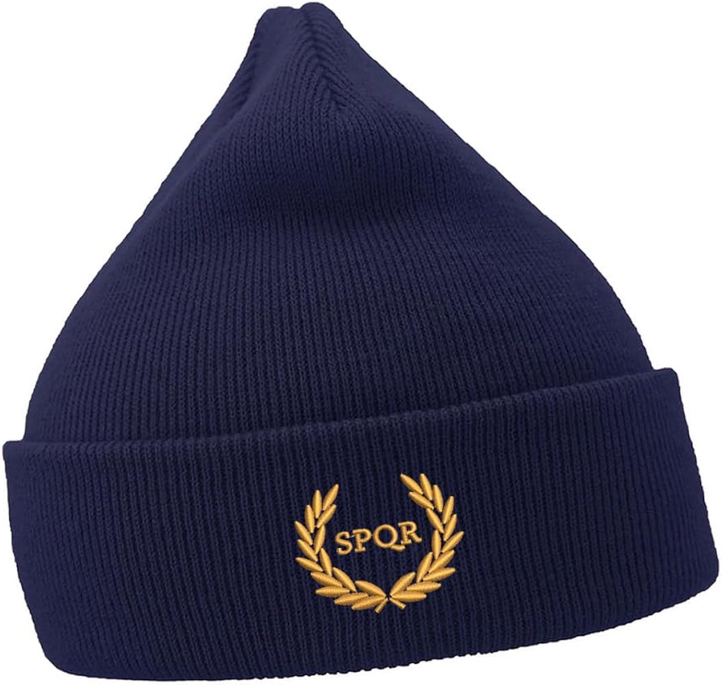 Mens Beanie Hats Roman Empire SPQR Embroidered Casual Knit Hats for Women Winter