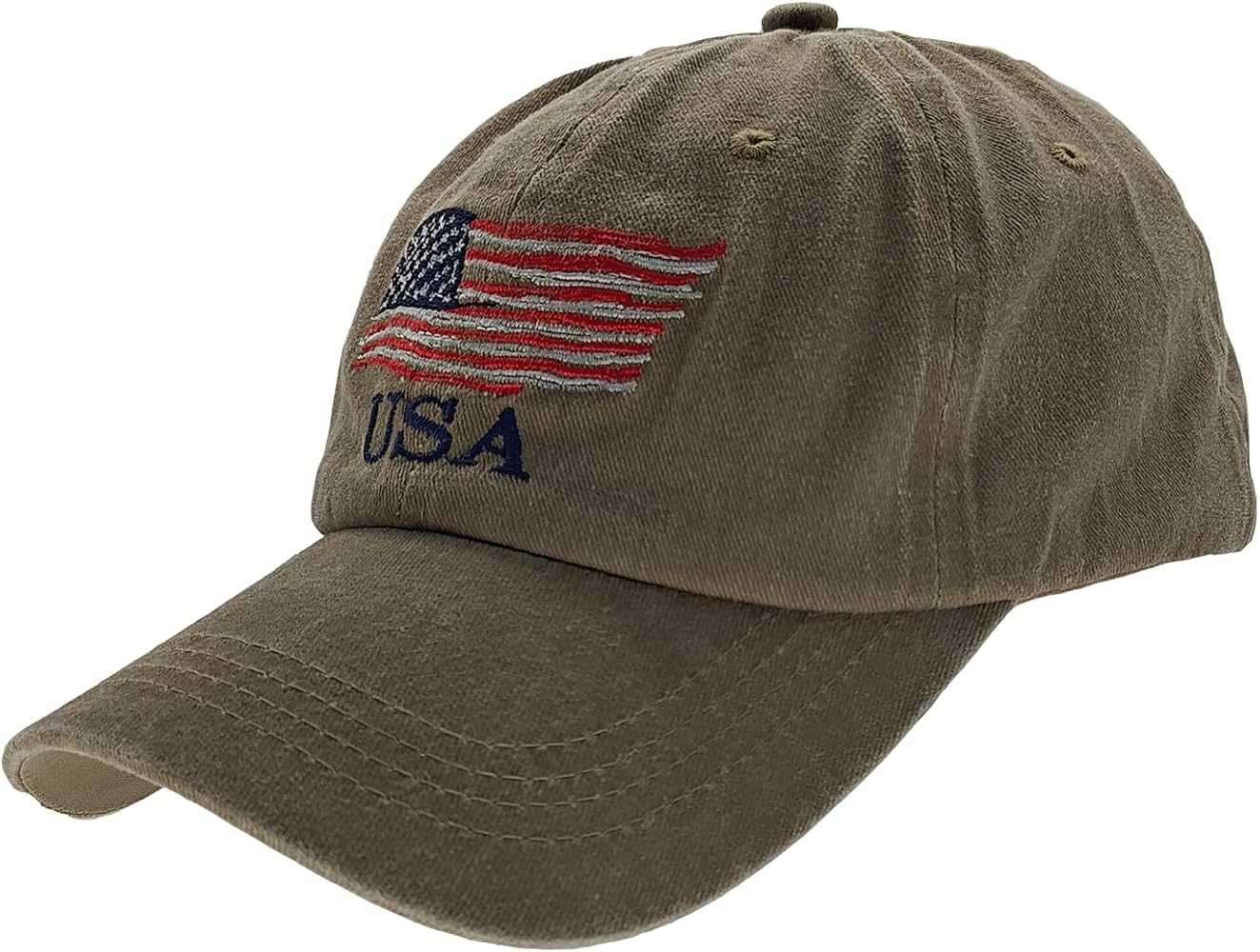 American Flag Hat for Men Women Adjustable Cotton Baseball Cap