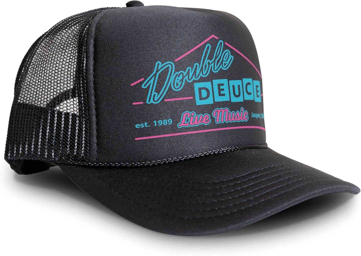 Black Rabbit Road House Double Deuce Logo Retro 80s Snapback Cap