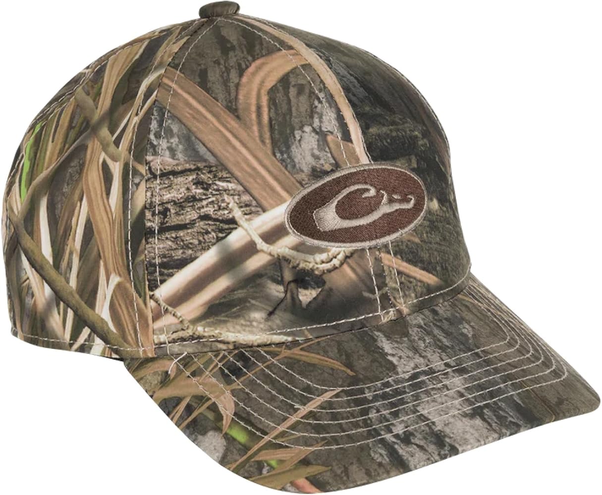 Drake Waterfowl Waterproof Camo Cap - All-Weather Hunting Lightweight Waterproof 6-Panel Mid-Profile Cap, One Size Fits Most