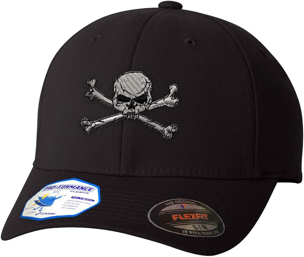 Custom Flexfit Hats for Men & Women Skull C Embroidery Skulls Polyester Dad Hat Baseball Cap