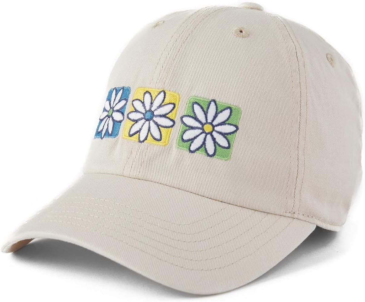 Life is Good Three Boxed Daisies Chill Cap, Bone White