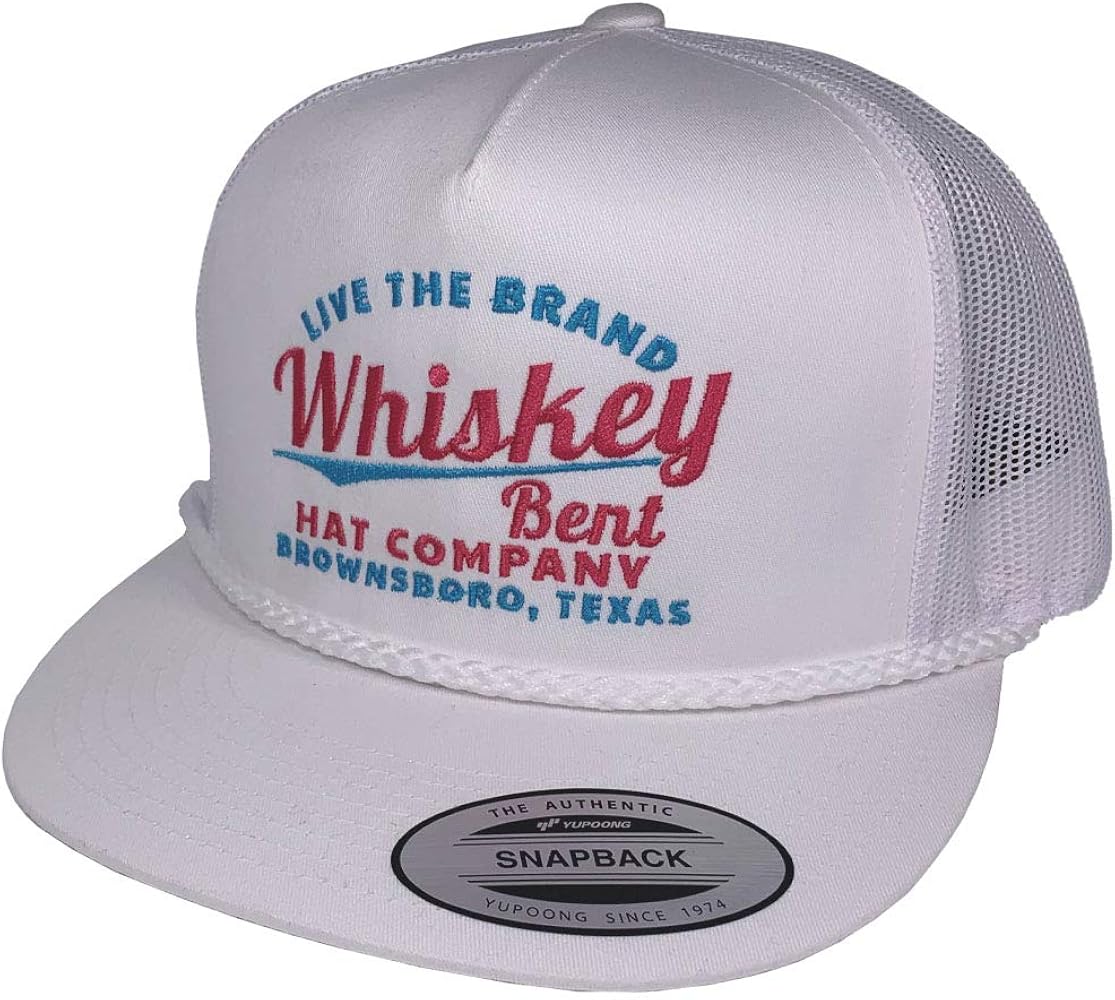 WHISKEY BENT HAT CO. The Cali Adjustable Snapback Western Lifestyle Trucker Hat, High Profile