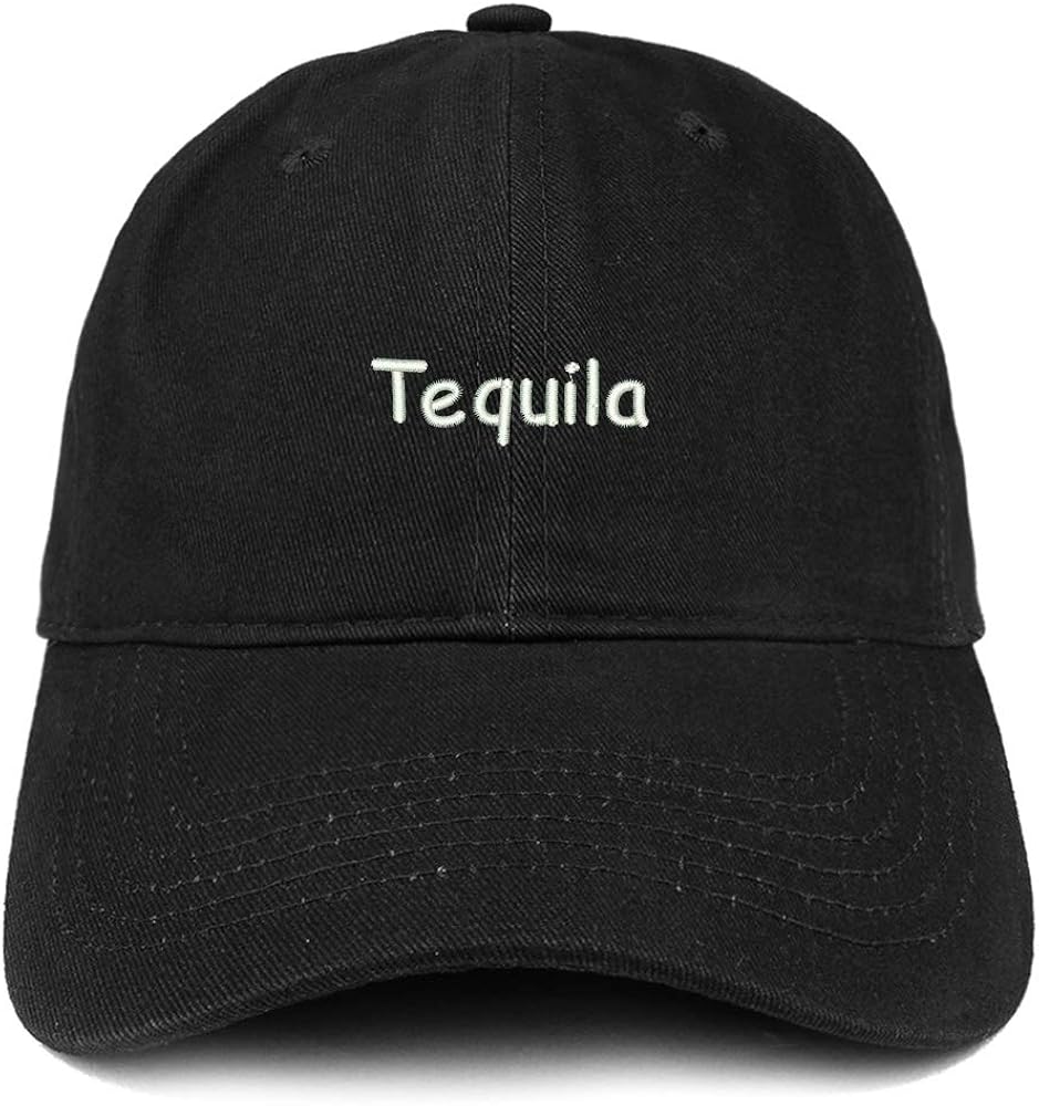 Trendy Apparel Shop Tequila Embroidered 100% Cotton Adjustable Cap Dad Hat