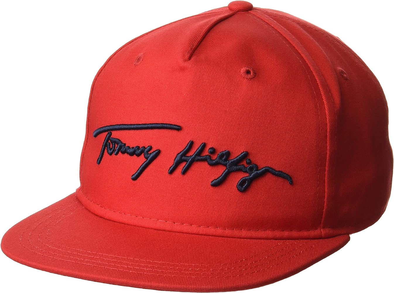 Tommy Hilfiger Men's Signature Flat Brim Baseball Cap