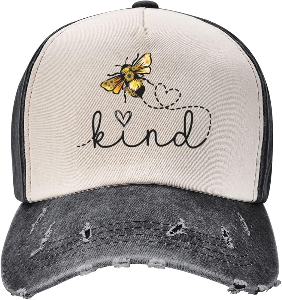 Sunflower Be Kind Baseball Cap Golf Dad Hat Adjustable Original Classic Low Profile Cotton Hat Men Women