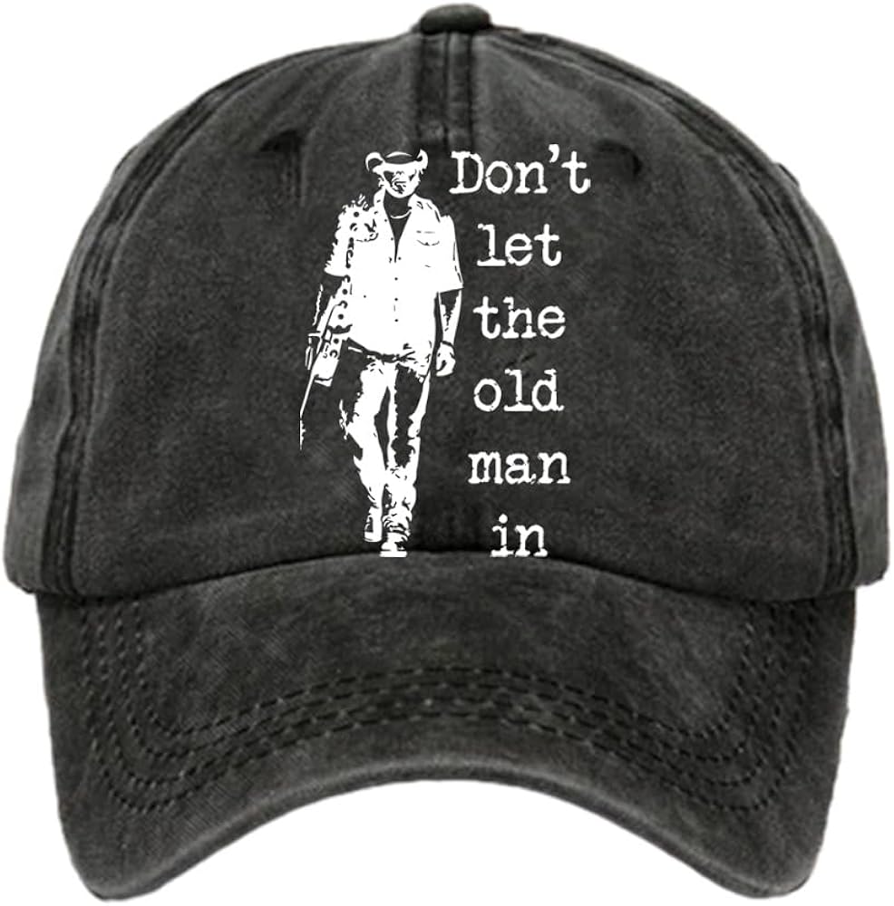 Don't Let The Old Man in Hat Old Man Caps Country Music Hat Western Country Hats Vintage American Flag Hat Unisex