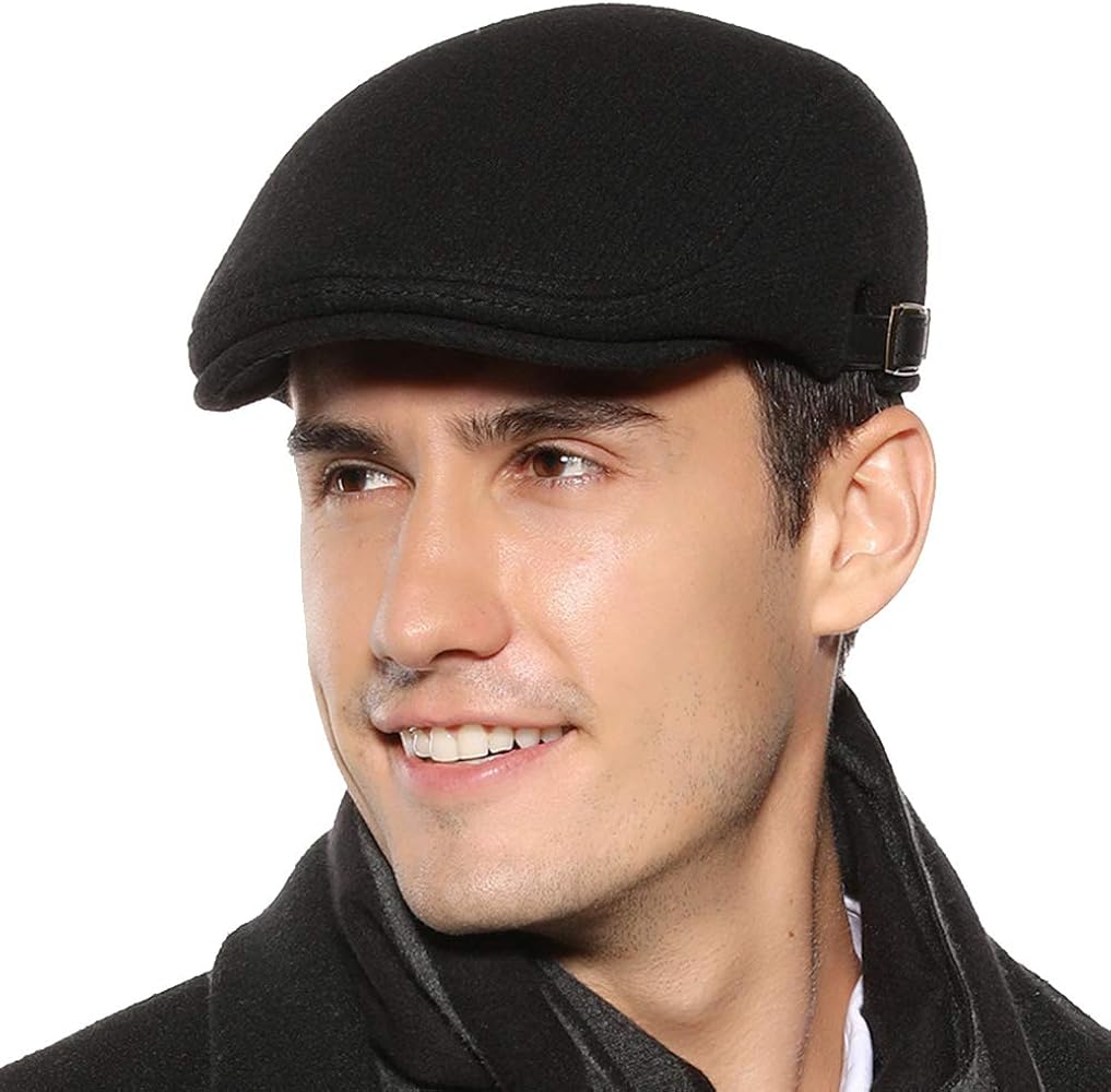 Sumolux Mens Newsboy Cap Winter Beret Hat Cabbie Flat Cap