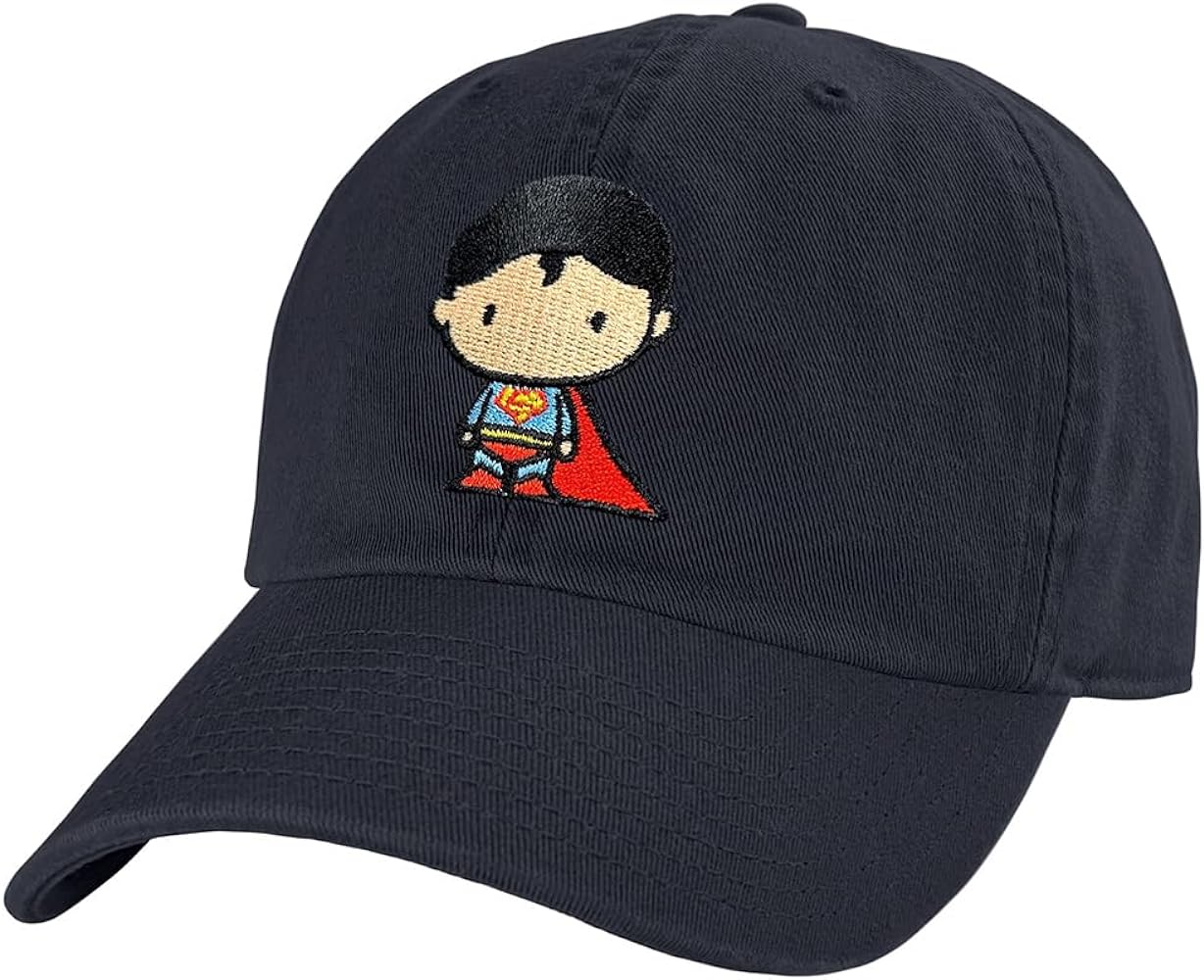 Popfunk Official DC Chibi Collection Pop Culture Dad Hat - The U18 Adjustable Relaxed-Fit Cap - Unisex for Men and Women