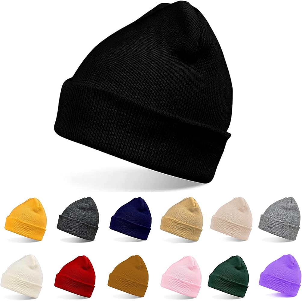 ZOORON Beanies Hats for Men Women Knit Hats Winter Beanies Men's Women's Knit Cuffed Beanies Hats