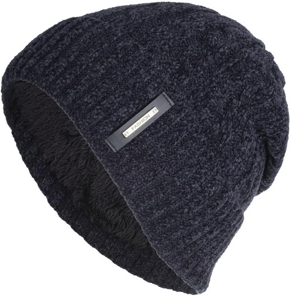 Winter Beanie Hats for Men Women, Soft Warm Fleece Lined Beanie Knitted Cable Ski Skull Cap