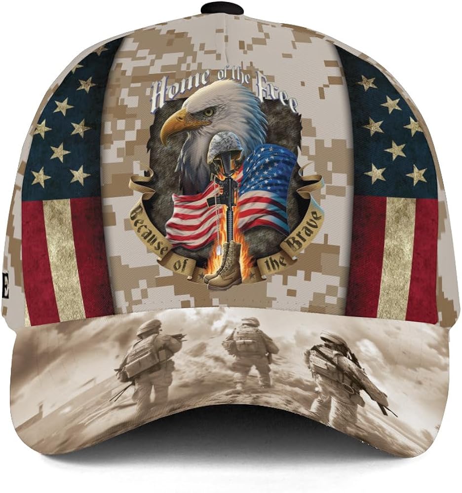 Personalized Army Hat, Custom Name Vietnam Veteran Hats for Men, American Flag Cap, Patriotic Baseball Cap