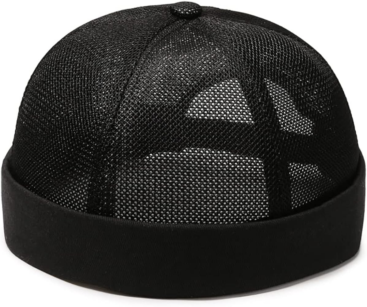 Men's Summer Mesh Brimless Docker Beanie Caps Fashion Outdoor Hip-Hop Sailor Stylish Skull Caps