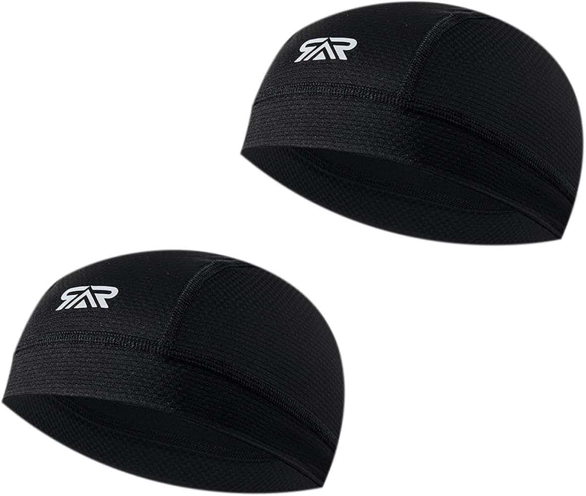 2/3 Pcs Skull Cap Moisture Wicking Helmet Liner for Men Motorcycle Cycling Sports Breathable Summer Running Cap