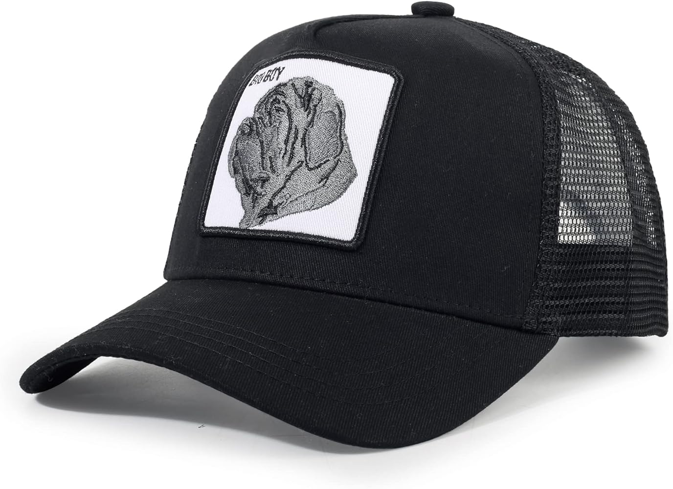 Trucker Hat Men Animal Snapback Hats Adjustable Embroidered Baseball Cap Mesh Breathable Square Patch Women Caps