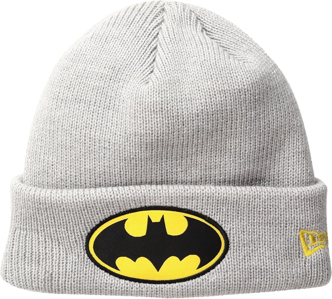 New Era Cap Men's Batman Heather Gray Cuff Knit Beanie