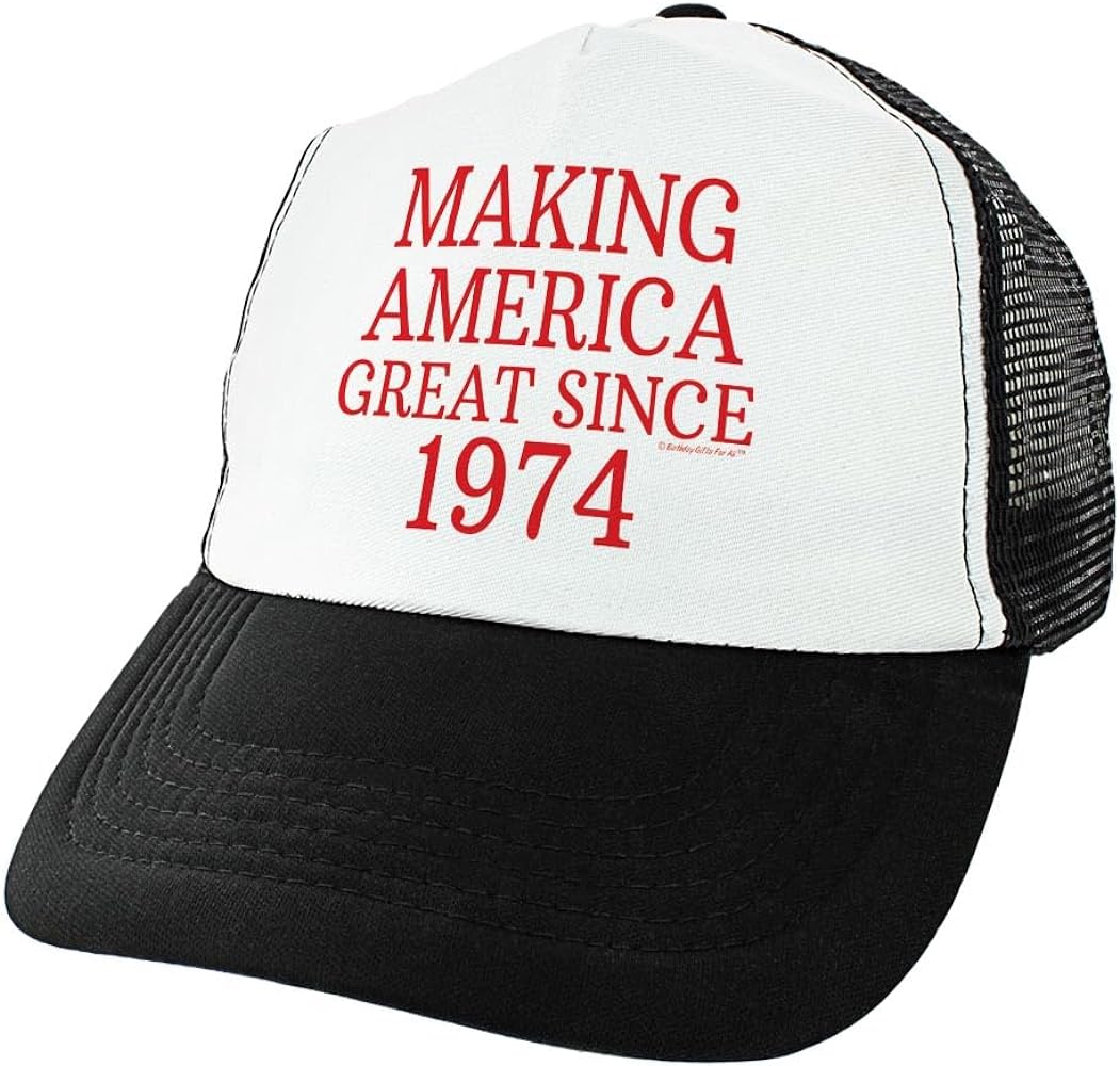 ThisWear 50th Birthday Gifts Making America Great Since 1974 Political Hat Republican Gifts MAGA Trucker Hat