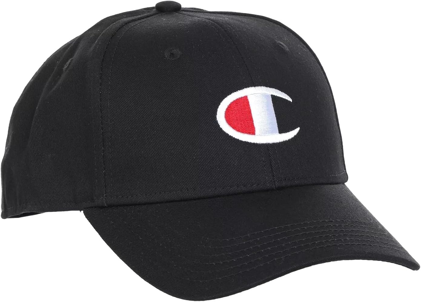 Champion Men's Classic C Logo Baseball Cap Hat (Adjustable Snapback, One Size Fits Most, OSFM) (US, Alpha, One Size, Black)