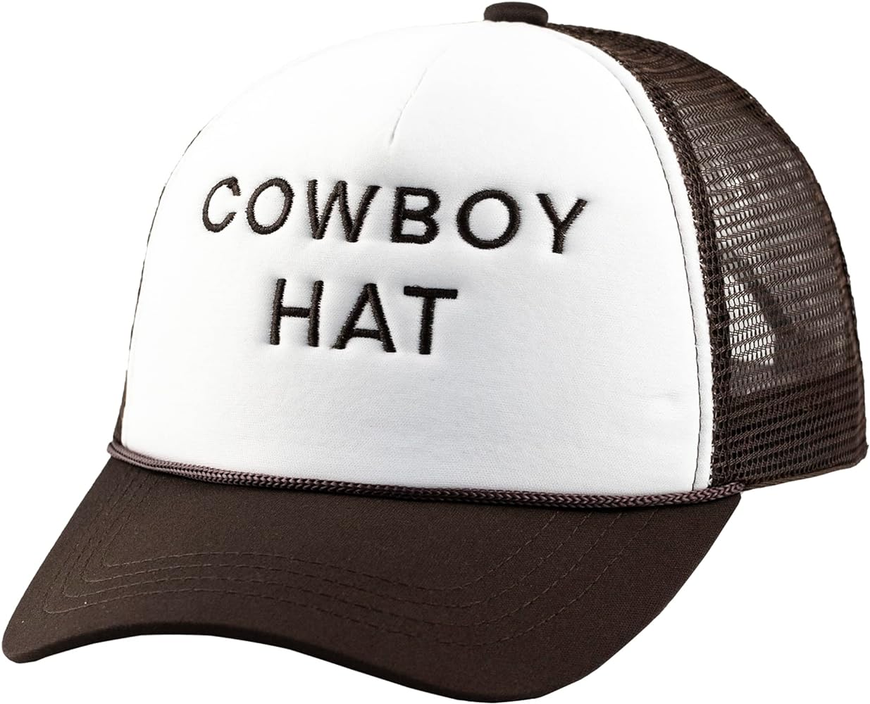 Cowboy Trucker Hat - Cowboy Trucker Hat for Men, Brown Cowboy Baseball Cap