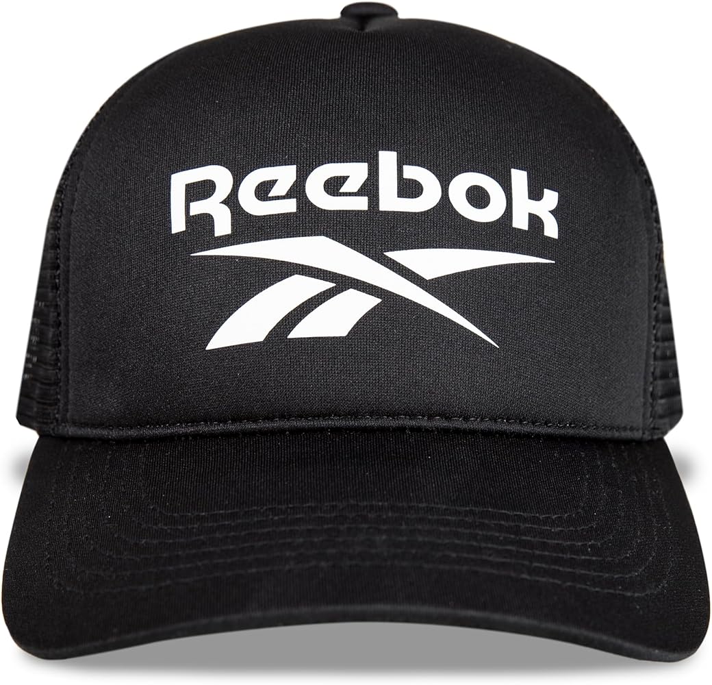 Reebok Trucker Mesh-Back Cap with Adjustable Snapback for Men and Women (One Size Fits Most)