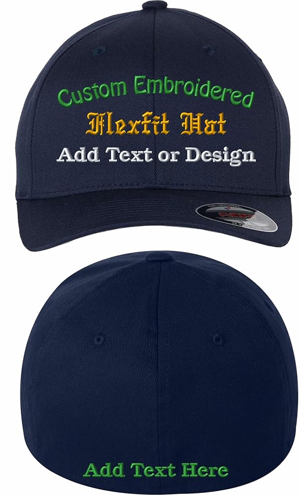 Custom Embroidered Hats Baseball Caps, Trucker, Flexfit, Fitted, Ponytail, Beanies, Kids, Bucket Front & Back