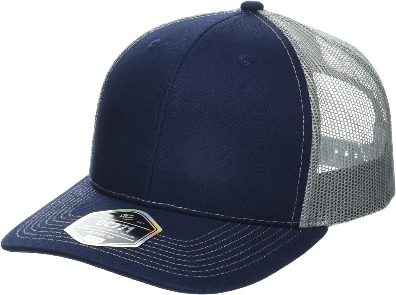 Outdoor Cap Men's Standard mesh Back Ballcap, Navy/Gray