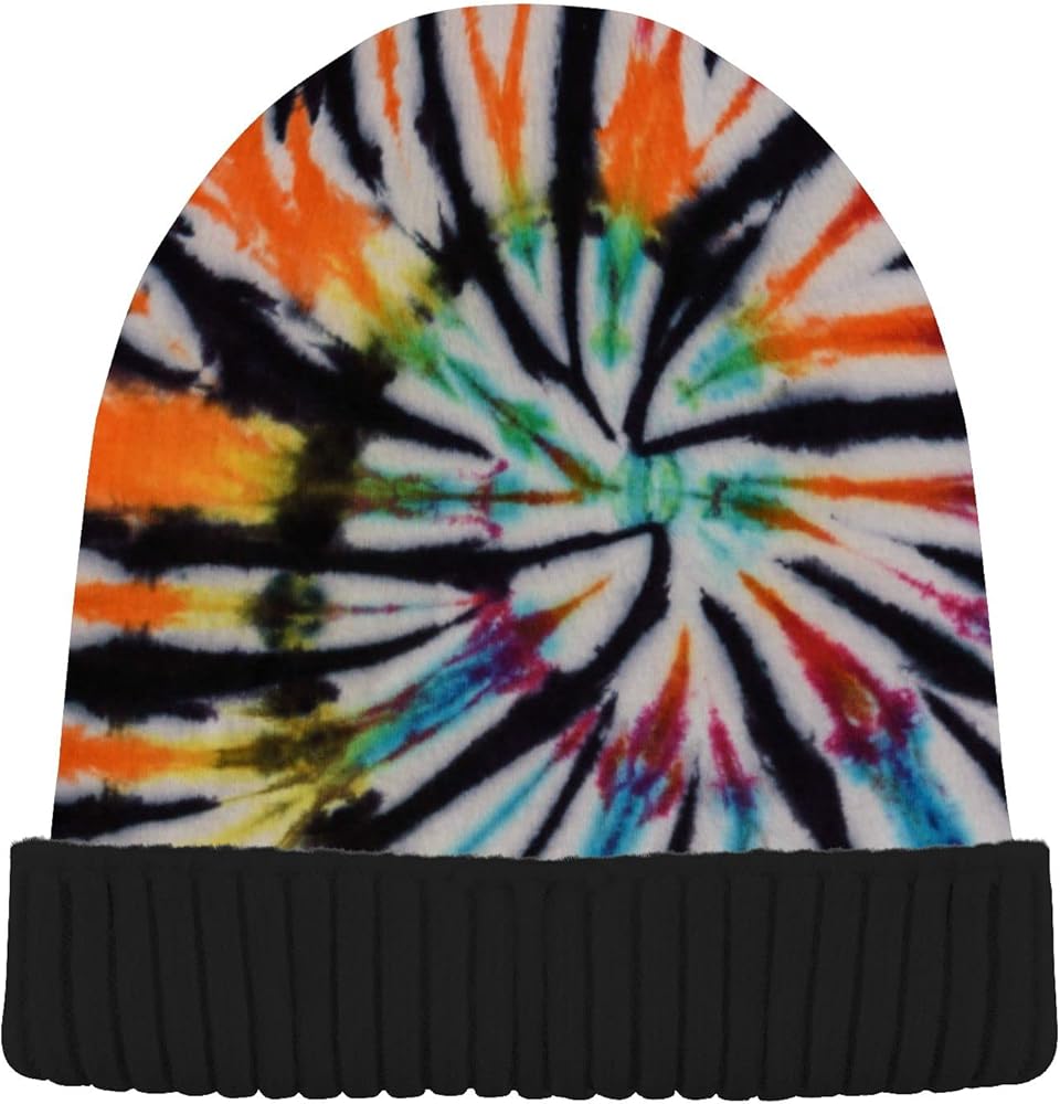 Tie Dye Rainbow Beanie Hats for Men Women Soft Warm Womens Winter Hats Mens Slouchy Beanie