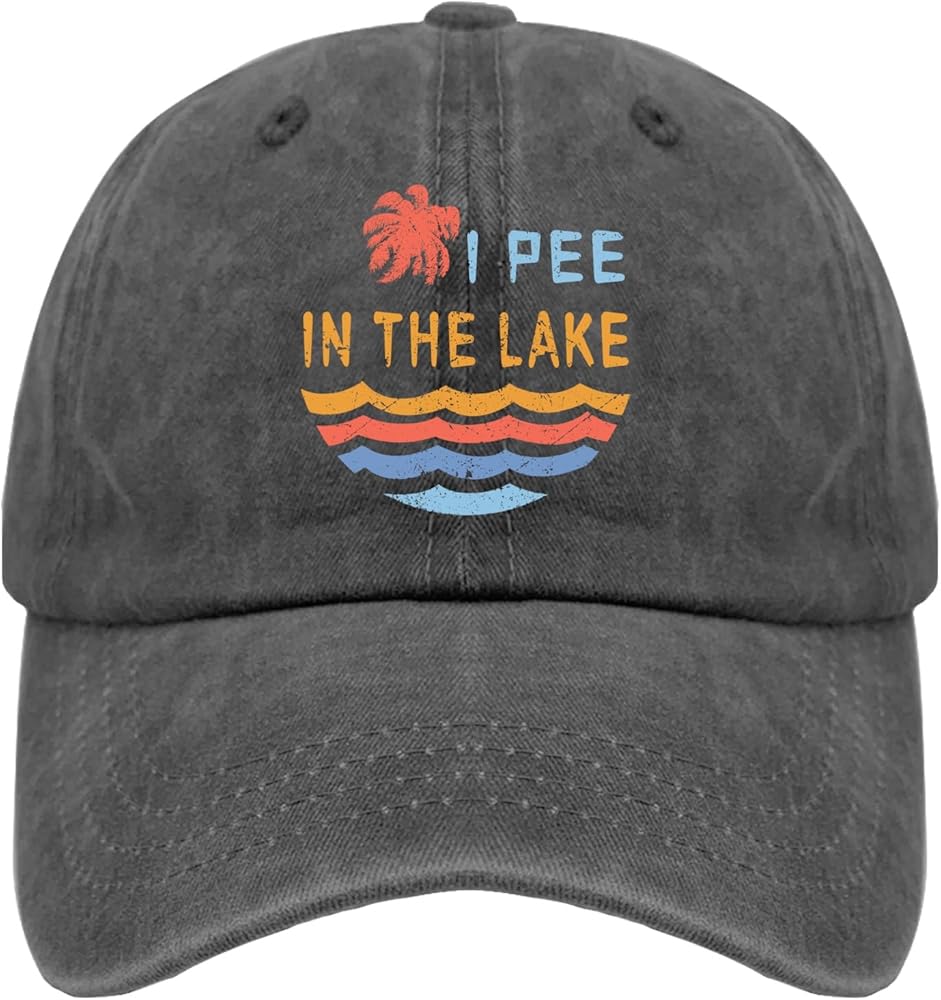 Kawaii hat Hats Cute I Pee in The Lake Boating Pontoon Adjustable Dad Hats for Men Cotton Traveling Hats Dad hat