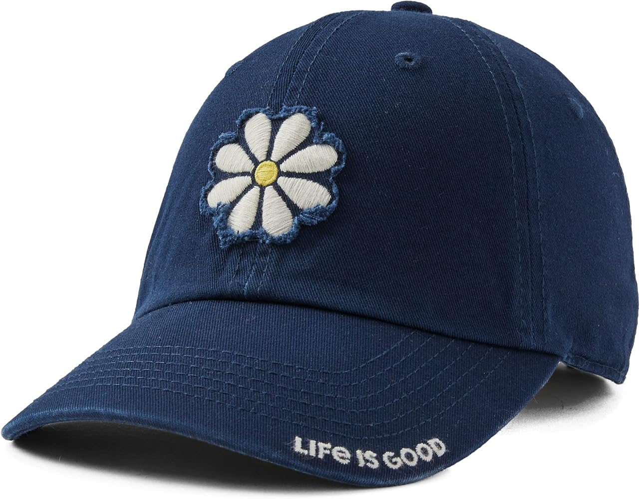 Life is Good. Tattered Chill Cap Daisy, Darkest Blue